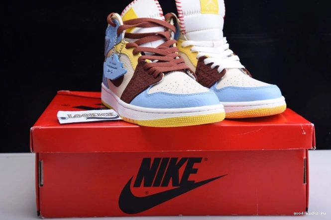 SE Fearless Jordan Chateau Mid 1 Maison x Air CU2803-200 Rouge 0818